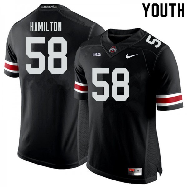 Ohio State Buckeyes #58 Ty Hamilton Youth NCAA Jersey Black OSU40850